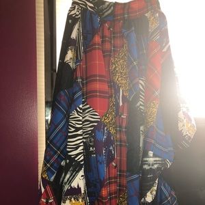 New York & Co hi-low mixed print bubble skirt.